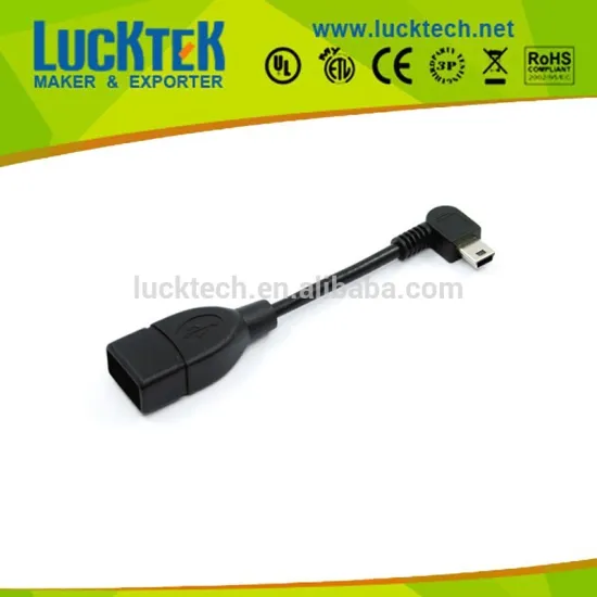 USB 2.0 Mini 5Pin right angle to USB AF cable
