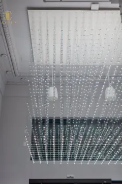 Rectangular led ring chandelier modern
