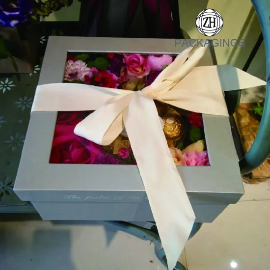 Package factory transparent square flower box