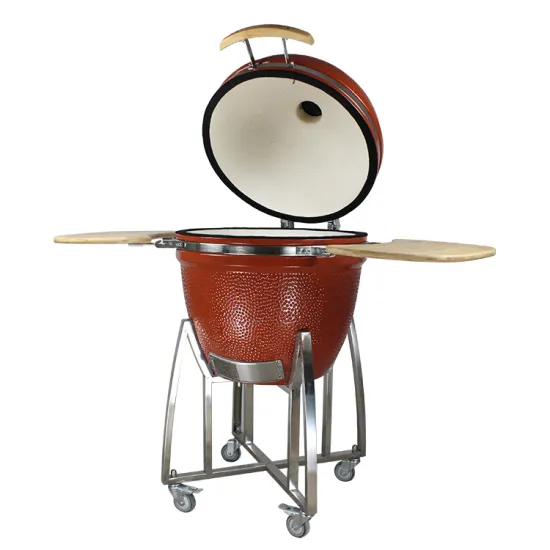 Auplex Kamado Outdoor Ceramic BBQ Grill Kitchen Charcoal Grill 23.5"  Komodo Egg BBQ Grill Smoker