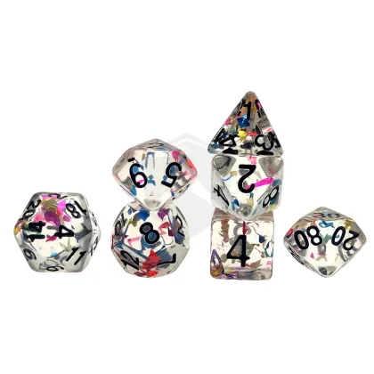 Translucent Multicolor Polyhedral Resin D&D Dice Bulk Wholesale