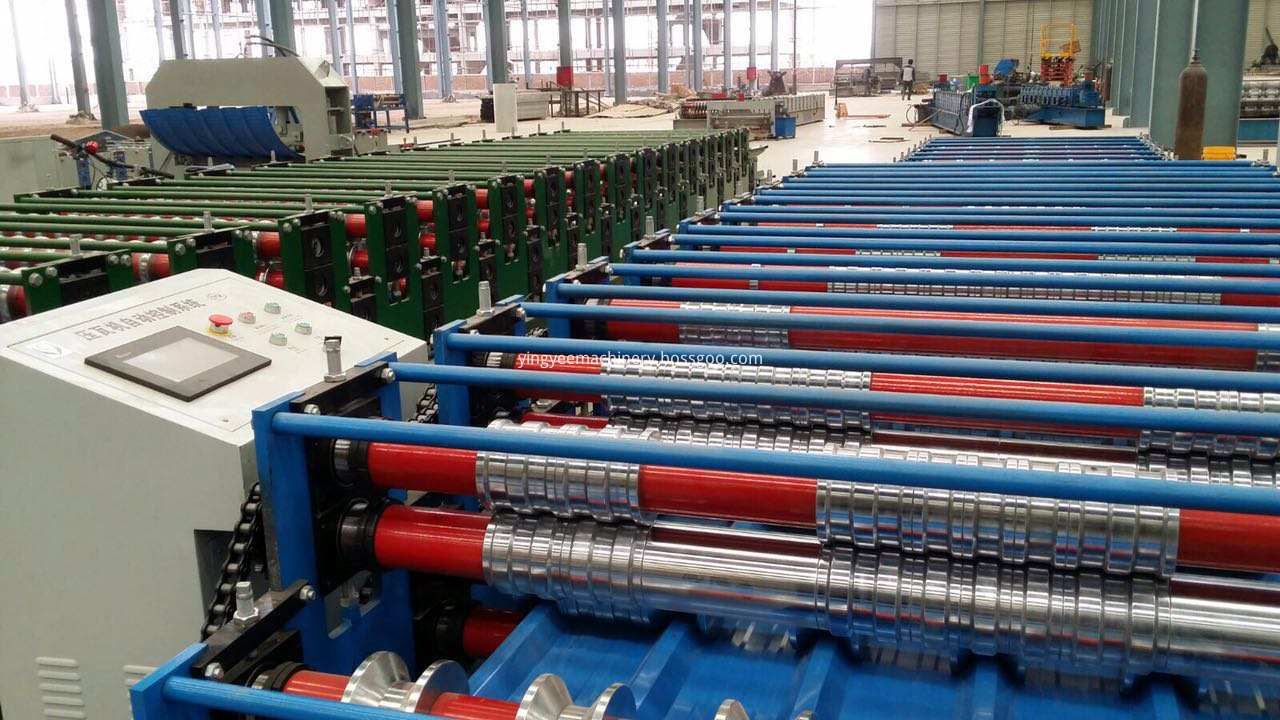 IBR trapezoid roof sheet roll forming machine