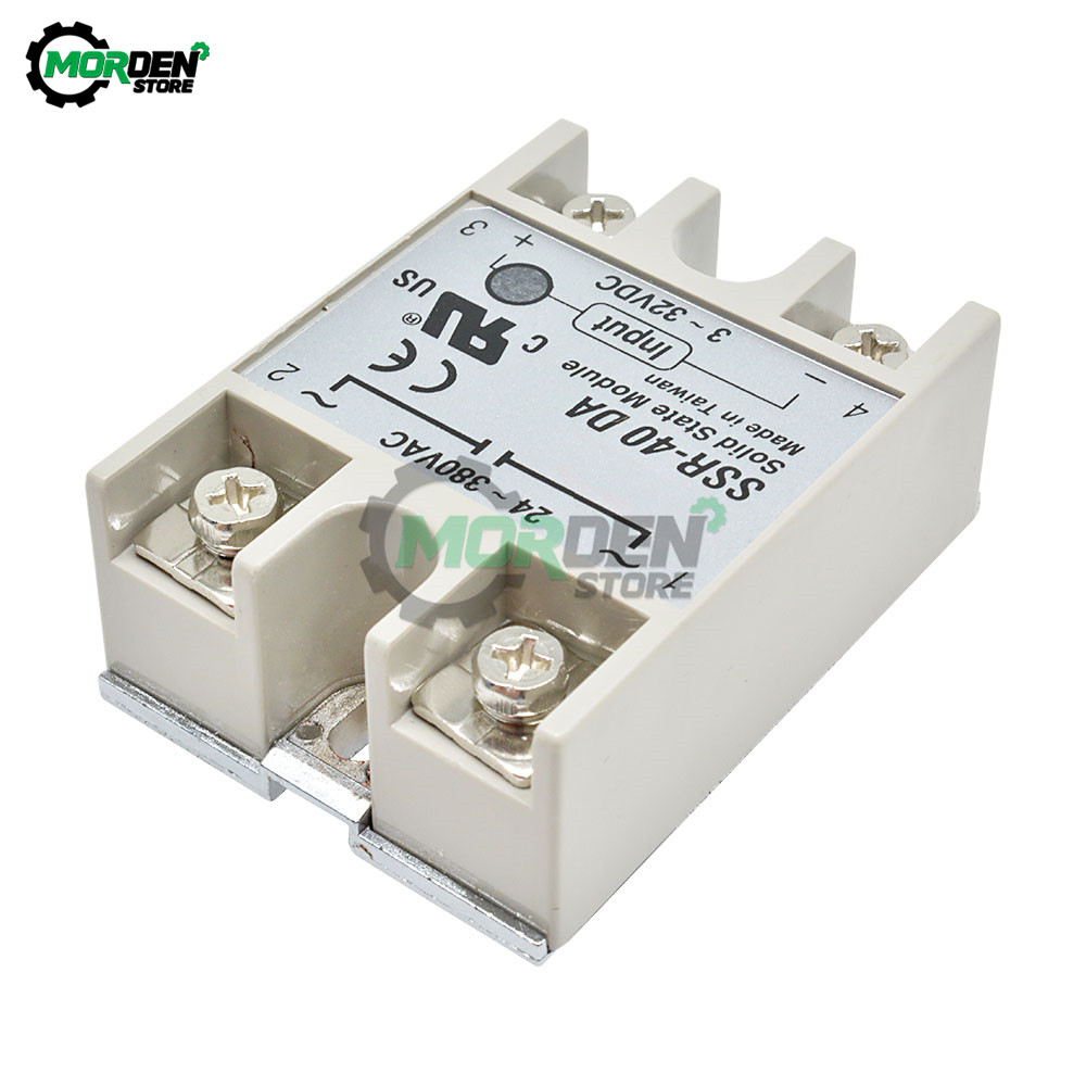 SSR-40DA Solid State Relay Inpute 3-32V DC TO 24-380V AC Outpute DC-AC Relay Converter SSR 40DA