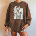 Women skull halloween Hoodie sweatshirt Top