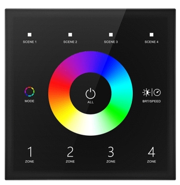 Skydance T13: 100-240VAC RGB DMX Master Controller με πλαίσιο αφής γυαλιού RF