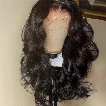 Hot selling body wave full lace wig virgin brazilian human hair 180% density full lace wig