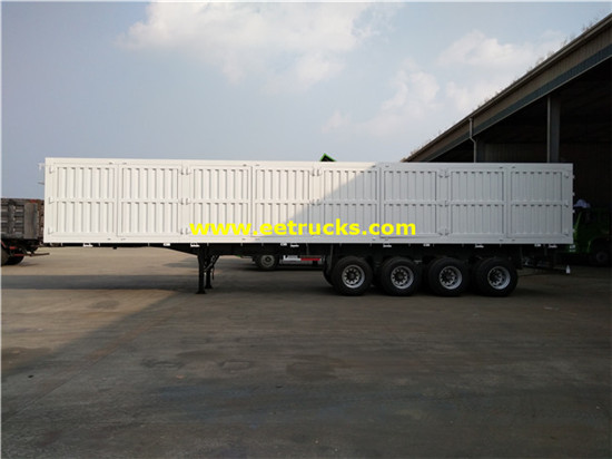 4 Axles 60ton Cargo Box مقطورة