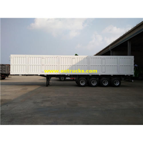 4 Axles 60ton Cargo Box Trailers