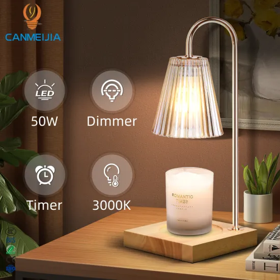Canmeijia Indoor Melt Wax Adjustable Brightness Lamp Warmer with Timer