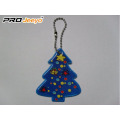 Reflectante PVC árbol de Navidad Llavero