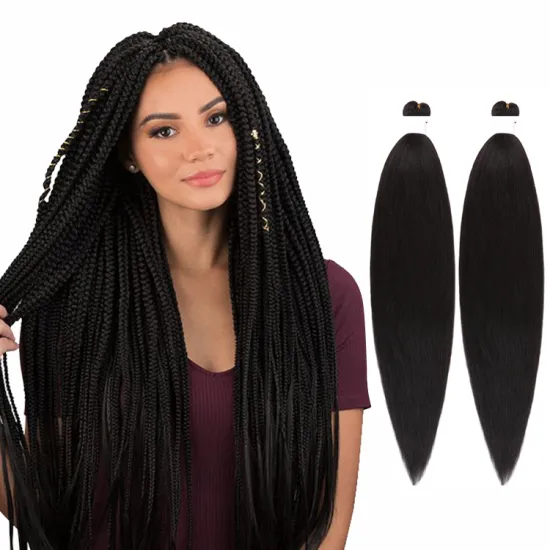 100% kanekalon braid custom package 52" 90g synthetic pre stretched braiding hair odm extension kids synthetic kanekalon