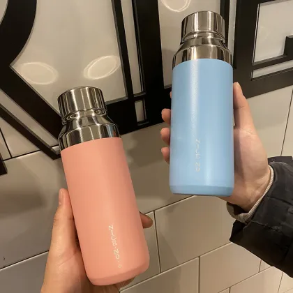 Stainless steel vacuum insulated cup mirror cover