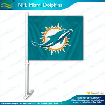 Miami Dolphins car window flags