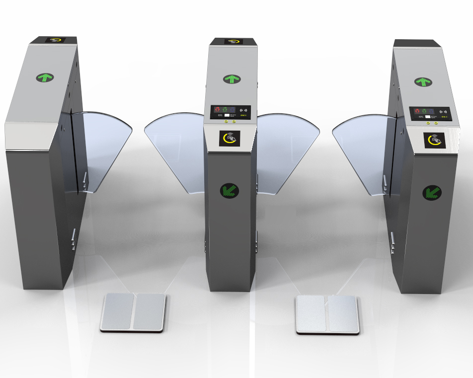 ESD Flap Turnstile Biometric Access Control