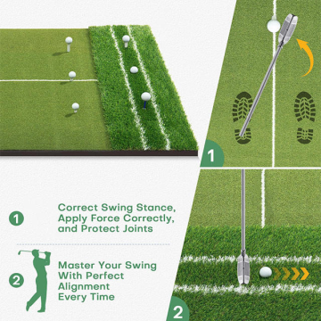Portable Dual-Turf Rubber Golf Mat