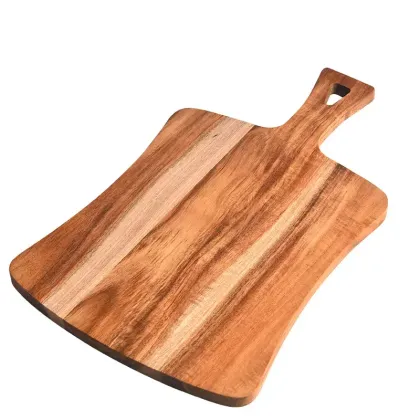 Acacia Wood Chopping Board with Handle: Cutting Board, Butcher Block, Vegetable Holder, Cheese Board