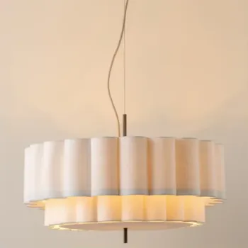 Custom Fabric Chandelier Indoor Iron Pendant Light for Hotels