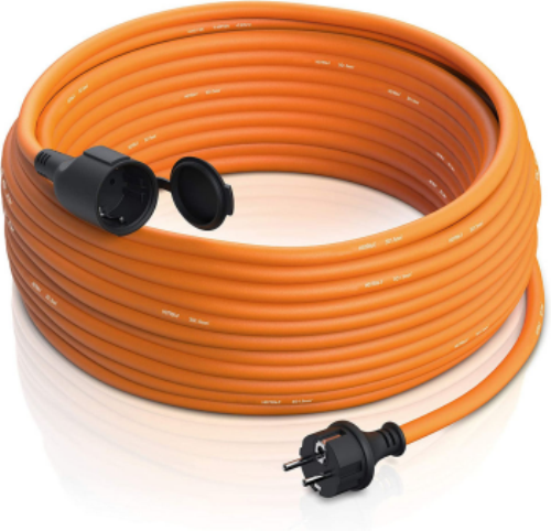 Orange 250V 16A 3G 1.5mm² 5M IP44 Waterproof Outdoor Schuko Euro Extension Cord