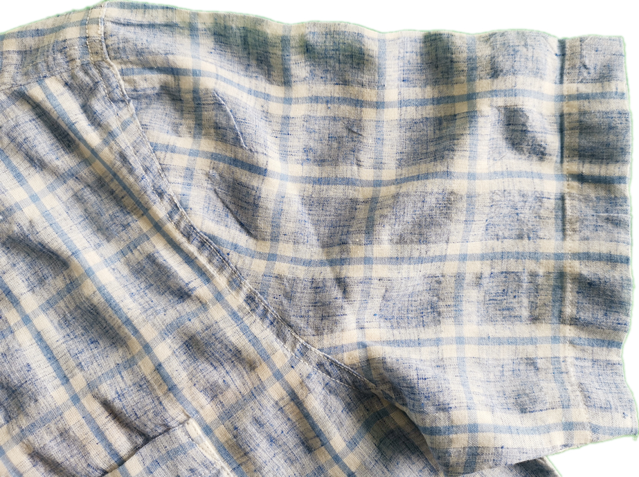 Cotton Y D Crepe Short Shirt Fabric Washed