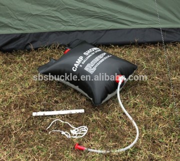 20L PVC camp shower bag hanging water proof travel bath shower water bladder