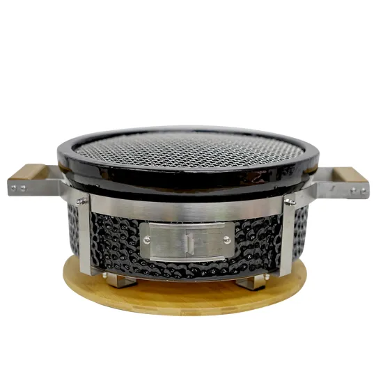Portable Kamado Ceramic BBQ Grill: Auplex Round Japanese Charcoal Grill