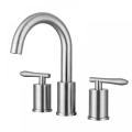 304 stainless-steel 3 Holes Dual Handles Basin Faucets