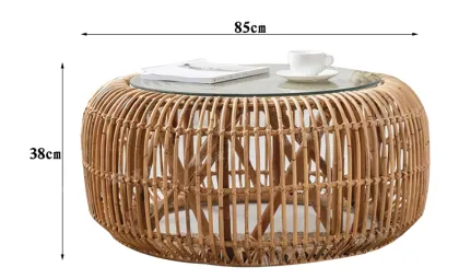 Rustic Vintage Bamboo Furniture for Living Room - Bamboo Coffee Table