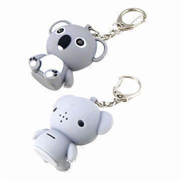Wholesale Plastic Koala Shaped Flashlight Keychain with 4cm Height