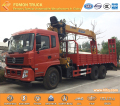 Caminhão plataforma Dongfeng 6X4 com guindaste 10 Tons
