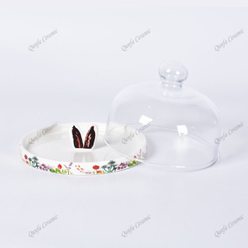 Easter Bunny Cute Animal White Children Ceramic Dinnerware