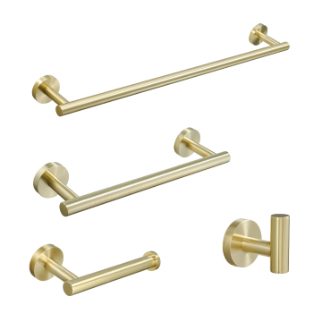 High-Quality Gold-Plated Stainless Steel Bathroom Accessories - 4 Units at Affordable Prices