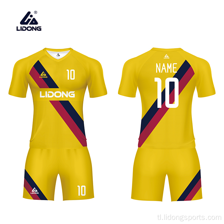 Pakyawan pasadyang soccer magsuot ng sublimation soccer uniporme set