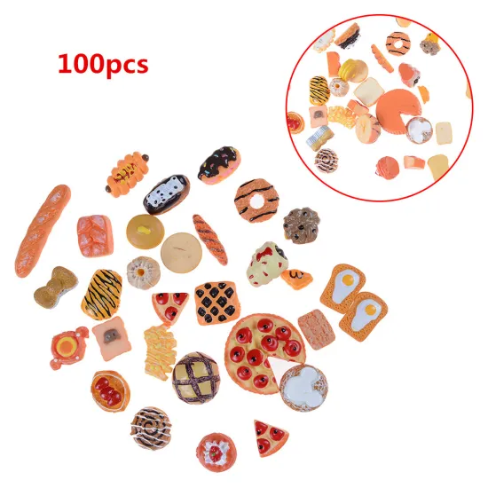 10pcs Mini Craft Food Ornament Miniature Dollhouse Decor Kitchen Toys