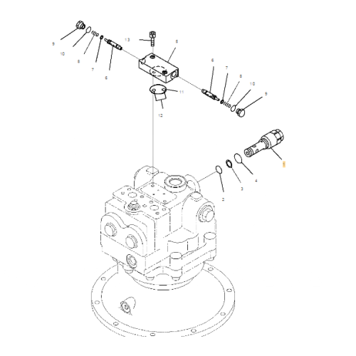 ECHTES KOMATSU PC450-7 BAGGERENTLASTUNGSVENTIL 702-77-02170