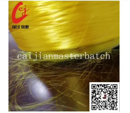 Golden polyester thread masterbatch