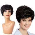 Kurze lockige Pixie Cut Synthetische Perücke für Damen