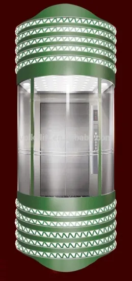 1000KG 13persons observational glass passenger elevator for shopping mall
