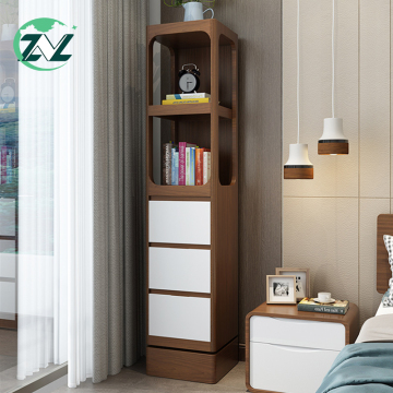 Full-length Mirror Dressing Cabinet Wooden Standing Wardrobe