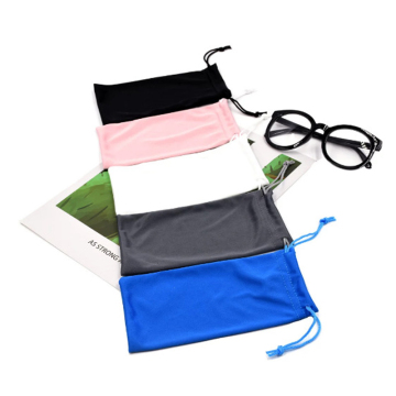 Custom Logo Microfiber Drawstring Eyeglasses Pouch