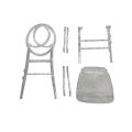 Transparent Crystal Resin Acrylic Round Back Wedding Chair