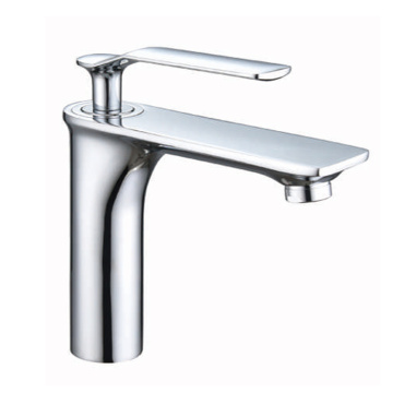 High-Arc Single-Handle Bathroom Faucet with Drain Assembly