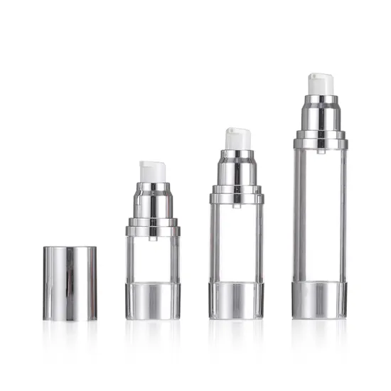 Luxury Electroplated Cosmetic Airless Pump Bottle 30ml