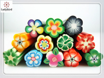 2014 ladybird colorful fimo leaf design Polymer Clay for diy 3D nail decoration promotion
