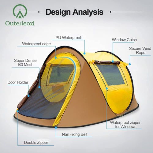 tent for beach Outerlead 2-3 Person Portable Ship Type Beach Tent Manufactory