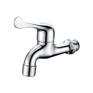 Grifo de lavabo de zinc montado en la cubierta de buen precio clásico grifo de lavabo de agua fría con manija única clásica para baño