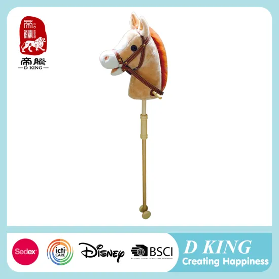 Wholesale Happy Funny Hobby Head Musical Kids Plush Stick Horse Toy