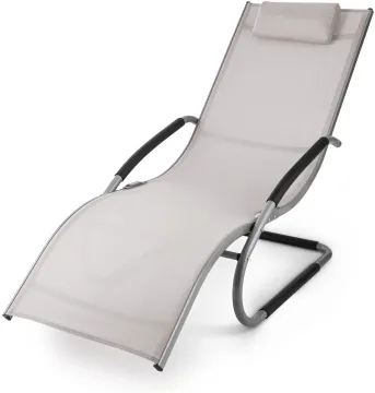 Aluminum Frame Sun Lounger Chair for Outdoor Sunbathing and Relaxation