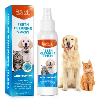 ELAIMEI Pet Oral Care: Customized Teeth Cleaning and Fresh Breath Spray for Dogs and Cats