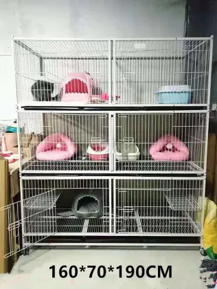 Customizable Foldable Movable Cat Cage - Large Breeding Cages for Small Pets