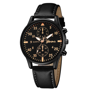 Chinese-Made Affordable Men's Business Watch in Black, Blue, or Brown